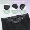 Benehair Clip-In Real Hair Extensions, 6 Pieces, Clip Real Hair