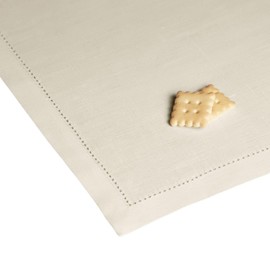 Cuore di lino - American Placemat Made of Pure Linen, 100% Made in Italy, Ajour, Cream White, 35 x 50 cm