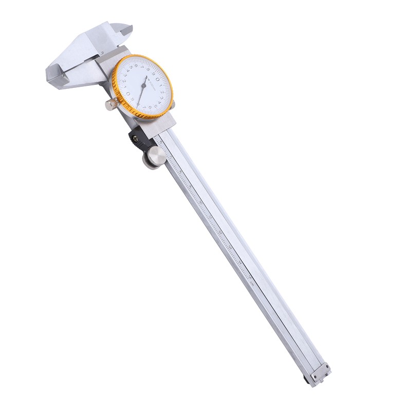 0150mm Dial Caliper Steel ShockProof Adjustable Vernier Caliper with Depth