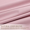 Extra Long 100% Blackout Linen Pleat Curtains 110 Inches Long