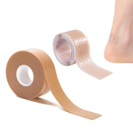 Moleskin Blister Plaster, 2 Rolls, Blister Prevention, Heel Cushion Tape, Padding Blister Prevention Tape, Multi-Purpose for Heel, Toes, to Prevent Foaming and Scratches