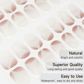 Halbgehärtete Gel-Nagelstreifen - 28 Stück Nagelfolie UV Härtend Nagelfolie Selbstklebend Nagelsticker in Salonqualität Anhaltende Nagellackstreifen für Frauen Mädchen