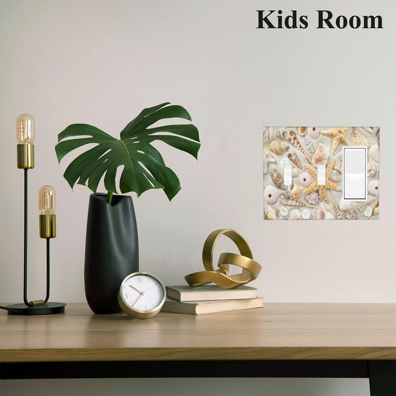 Cuitxrac Beach Sand Starfish and Seashell Wall Plate, Combination 2