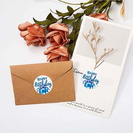 500 Pcs Happy Birthday Stickers, 1 Roll Cute Stickers Sealing Sticker Labels, Round Water Bottle Stickers with Assorted Birthday Patterns for Birthday Party Decoration