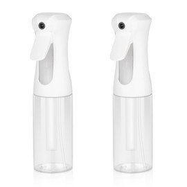 HPPFFY Continuous Spray Bottle for Hair, 2Pack White 6.8oz Mister Spray Bottle, Hair Spray Bottles for Hairstyling, Cleaning, Plants, Pets, Salons & More