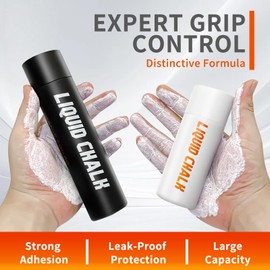 DYNAMICCOMBO Magnesium Grip Liquid Chalk (5.9oz + 9.3oz) | Gym Chalk for Weightlifting, Rock Climbing, Pole Grip | Fast-Drying & Mess-Free