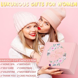 Birthday Gifts for Women Friendship, Rose Relaxing Spa Gifts Basket for Women Self Care Gifts Thank You Gifts Set Mothers Day Gifts for Mom Sister Her Best Friend Nurse Teacher Appreciation Graduation