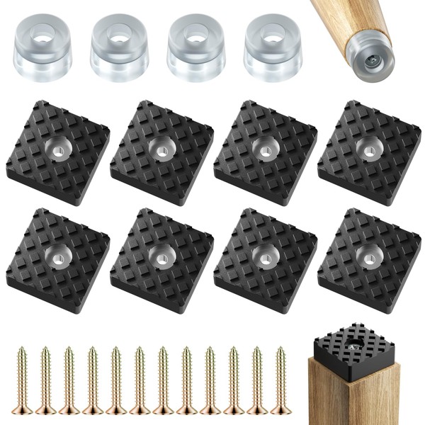 12 PCS Rubber Feet For Garden Furniture Non Slip Rubber