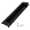 Quluxe 5 Inch Black Recessed Pull, Zinc Alloy Flush Pull