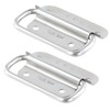 volumoon 2Pcs Metal Folding Handle, Chest Box Handles, Stainless Steel