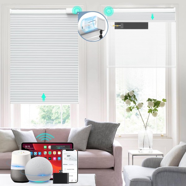 BLANKENDON Solar Powered Rechargeable Motorized Smart Blinds(Free Solar Panel) Remote