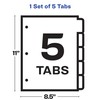 Avery 5-Tab Binder Dividers, Easy Print & Apply Clear Label