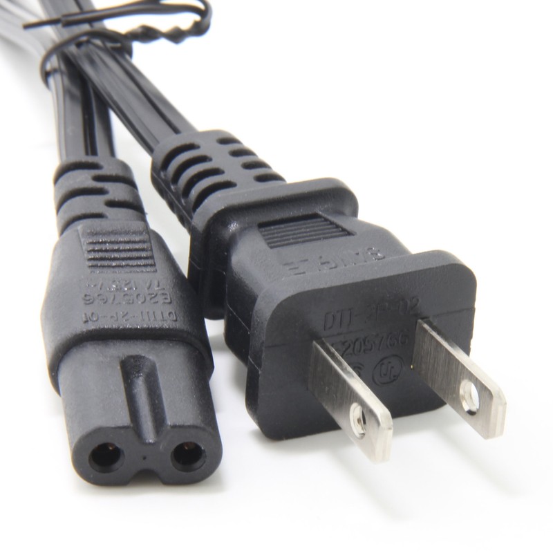 Short AC Power Cable, Ancable 1ft(0.3m) 18AWG Figure 8 Universal