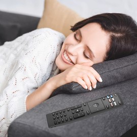 Remote Case Compatible with Vizio Smart TV Remote Control, XRT136 LCD LED Controller Cover, Lightweight Anti-Slip Shockproof Silicone Skin Sleeve Black