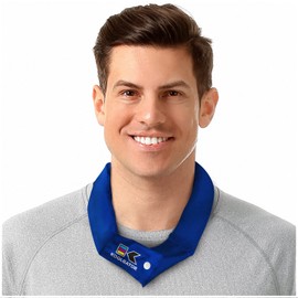 KOOLGATOR De Los Hombres Envoltura De Cuello Refrescante Envoltura De Hielo De Gel Frío Para Cuello, Cara Y Hombros - Pañuelo Refrescante Para Mujeres, Hombres Y Niños (Talla Única, , 3) 3 Paquetes Azul Re