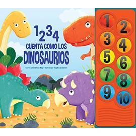 1-2-3-4 Cuenta Como Los Dinosaurios - Libro con 10 Botones de Sonidos - PI Kids