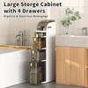 ASCENREST Slim Bathroom Storage Cabinet, Waterproof Narrow Bathroom Organizers and