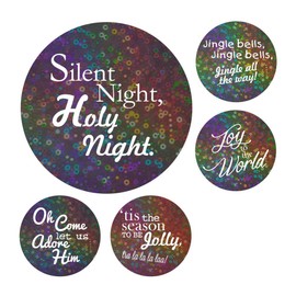 School Stickers Sparkly Christmas Hymn Stickers