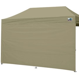 Eurmax USA Instant Canopy SunWall Camping Tent Tarp Shelter 10x20 Canopy Wall Sidewall Canopy Tent Sidewalls for Pop Up Canopy Tent,1 Pack Sidewall Only(Khaki)