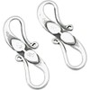 2 Bali Silver Art Nouveau S-Hook Clasps Jewelry 22mm