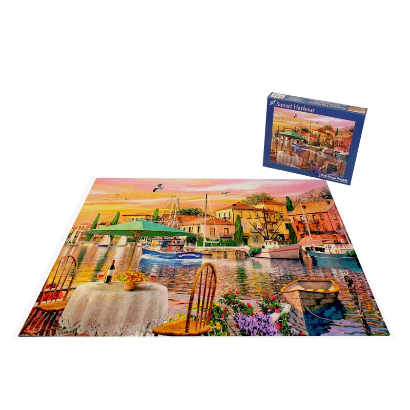 Vermont Christmas Company Sunset Harbour Jigsaw Puzzle 1000 Piece