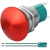 10 Amp 19mm Momentary Push Button Switch Red Mushroom Head