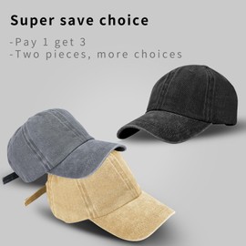 Baseball Cap Unisex Vintage Washed Distressed Cap,Retro Adjustable Dad Hats,Baseball Hat for Men Women