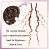 Faux Locs Crochet Hair 18 Inch Goddess Locs Crochet Hair