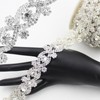 PEARLY JUN 1 Yard Rhinestone Trim Chain Sliver Applique Stringing