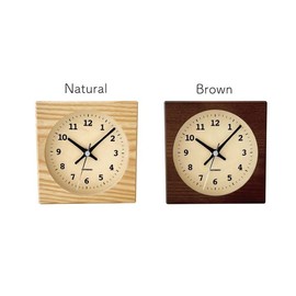 KATOMOKU Dual use clock 6 km-131BRRC Brown Radio Clock Continuous Second Hand