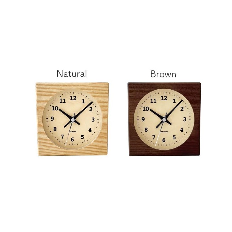 KATOMOKU Dual use clock 6 km-131BRRC Brown Radio Clock Continuous