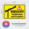 High-Quality Sign Aluminium Dibond with UV Protective Coating "Vorsicht! Dachlawinen"