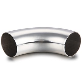 LCGP 2.25Inch 304 Stainless Steel Exhaust Pipe Elbow 90° Mandrel Elbow - Wall Thickness 0.044in. (1.13mm), Used To Retrofit Automotive Exhaust Systems