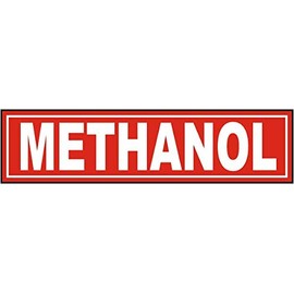 The Sign Studio - 9” × 2¼″ - (Pack of 5) - “Methanol” - 3.5 Mil Peel and Stick Vinyl Label