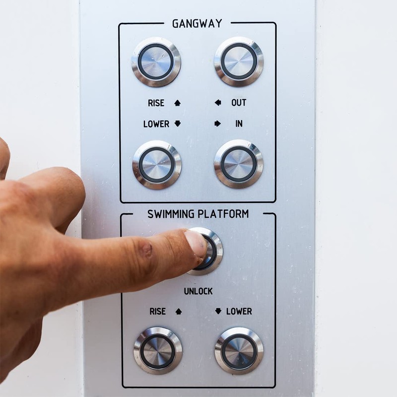 uxcell Latching Metal Push Button Switch 22mm Mounting Dia DPDT