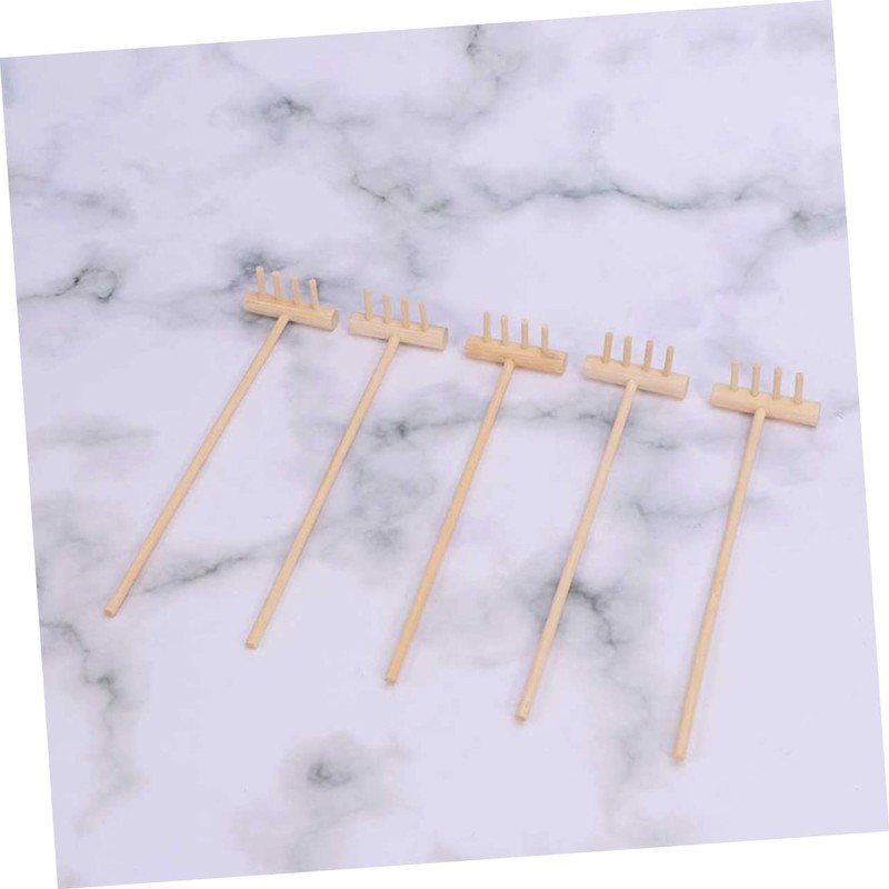 SAFIGLE 2pcs Mini Rake for Zen Garden Decoration Meditation Accessories