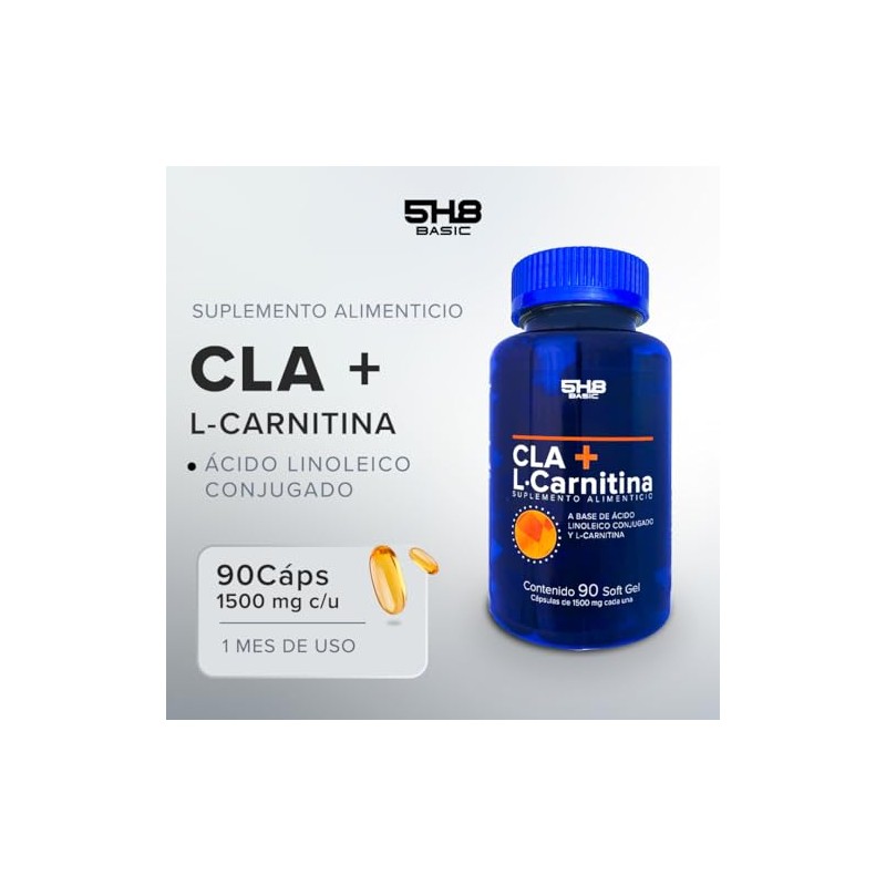 L-Carnitina + CLA Ácido Linoleico Conjugado 5H8 NUTRITION