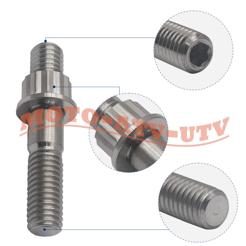 JINFANNIBI Titanium Exhaust Studs Nuts Manifold Gaskets Kit for Yamaha