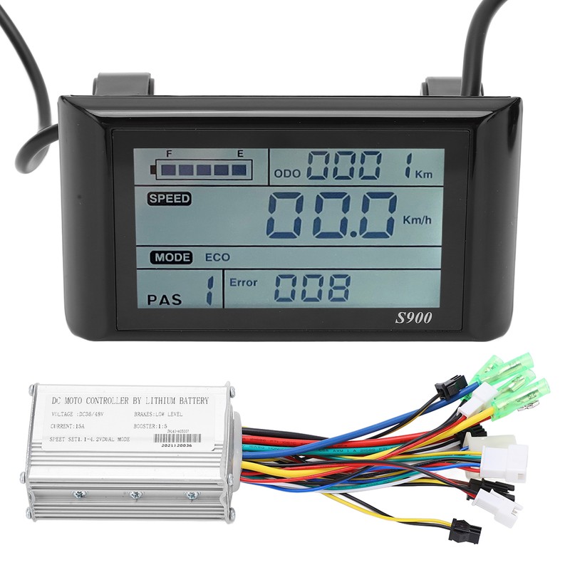 36V/48V 15A Brushless Motor Controller LCD S900 Display Panel Set