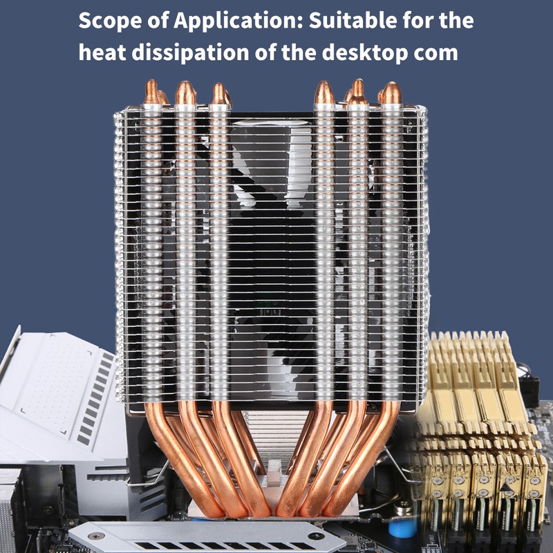 CPU Cooling Fan 6 Pure Copper Mute Heat Dissipation Computer