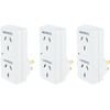 [3PCE] Sas Electrical Double Adaptor Surge Protection Power Indicator 240V