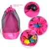 EocuSun Large Mesh Beach Bag Tote Durable Sand Away Drawstring