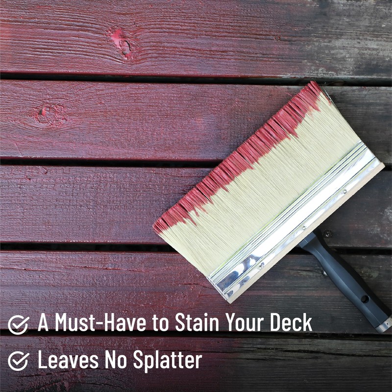 Bates- Deck Stain Brush, 7 Inch, Stain Brushes for Wood,