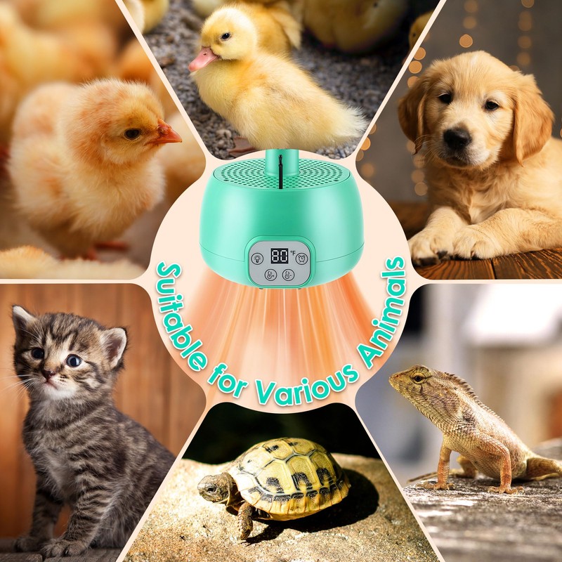 Gulfmew 1 Pack Chicken Coop Heater with Remote Control, Timing