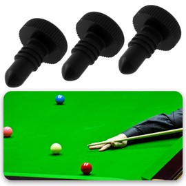YINETTECH 4pcs Snooker Cue Butt Protector Plastic Billiard Cue Bottom Cover Cue Bottom Screws Compatible with SD Type Black