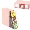 Tea Bag Organizer with 3 Drawers, Plastic Clear Tea Box,