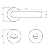 Beschläge Hamburg Door Handles Saturn 07Z SM Door Fitting Matt,