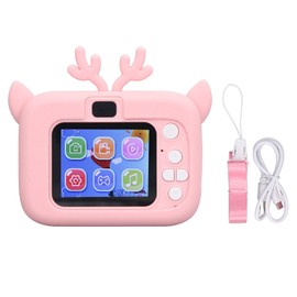 Kids Digital Camera 20MP 2in Display 1080P Recording Camera Toy Camcorder for Children Pink Yellow