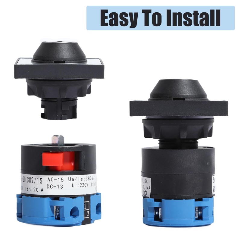 Shengbowi Key Switch Rotary Switch Universal Changeover Switch for Switching