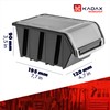 KADAX Stacking Box with Lid, Storage Box Made of PP